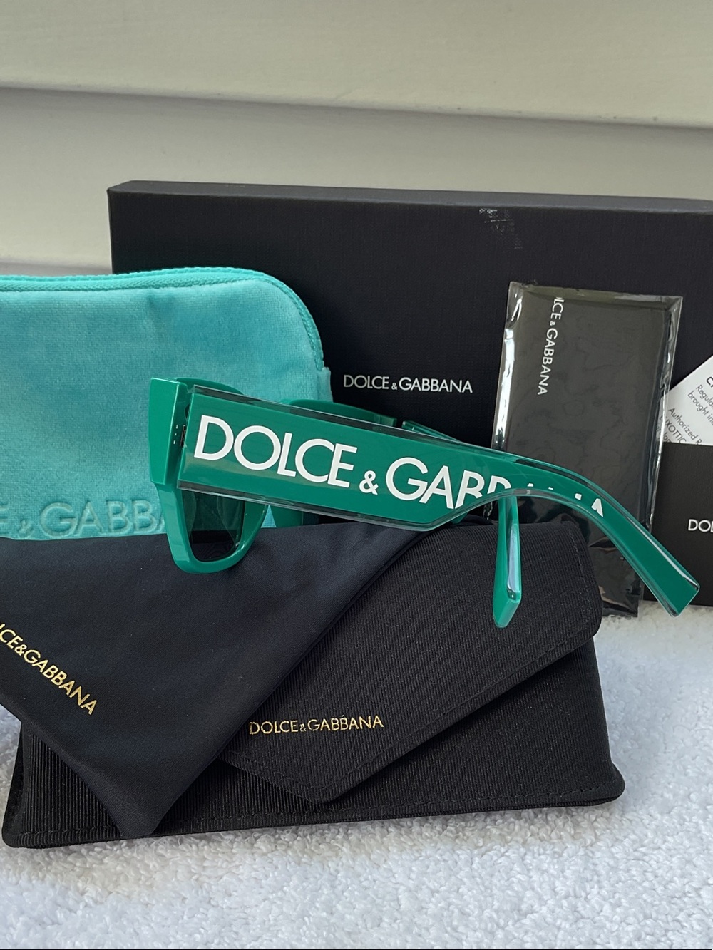 Dolce & Gabbana Turquoise Square Frame Sunglasses - Picture 4 of 7